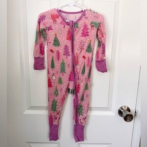 Pink Merry & Bright Little Sleepies Zippy